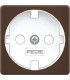 Обрамление розетки 2к+з FEDE, moka + white FD04314MK