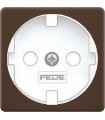 Обрамление розетки 2к+з FEDE, moka + white FD04314MK