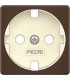 Обрамление розетки 2к+з FEDE, moka + beige FD04314MK-A