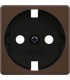 Обрамление розетки 2к+з FEDE, moka + black FD04314MK-M