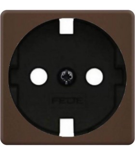 Обрамление розетки 2к+з FEDE, moka + black FD04314MK-M