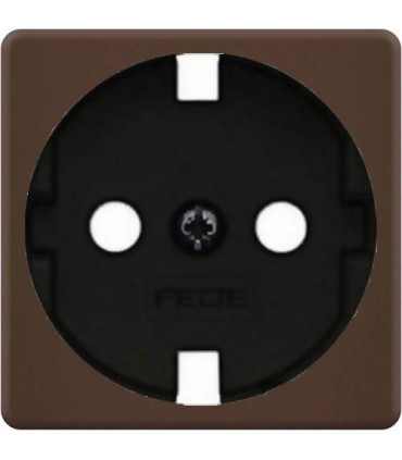 Обрамление розетки 2к+з FEDE, moka + black FD04314MK-M
