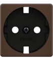 Обрамление розетки 2к+з FEDE, moka + black FD04314MK-M