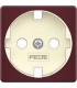 Обрамление розетки 2к+з FEDE, red wine + beige FD04314RW-A