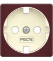 Обрамление розетки 2к+з FEDE, red wine + beige FD04314RW-A