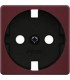 Обрамление розетки 2к+з FEDE, red wine + black FD04314RW-M