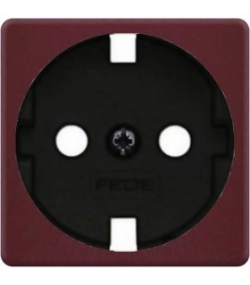 Обрамление розетки 2к+з FEDE, red wine + black FD04314RW-M
