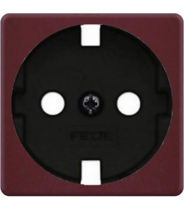 Обрамление розетки 2к+з FEDE, red wine + black FD04314RW-M