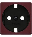 Обрамление розетки 2к+з FEDE, red wine + black FD04314RW-M