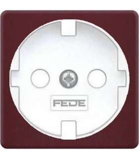 Обрамление розетки 2к+з FEDE, red wine + white FD04314RW