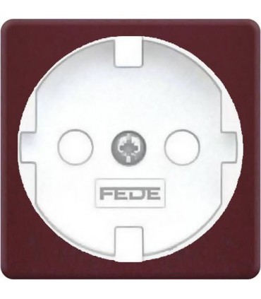 Обрамление розетки 2к+з FEDE, red wine + white FD04314RW