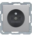 Штепсельная розетка SCHUKO с защитой от детей Berker Q.1/Q.3, алюминий с эффектом бархата 47236084