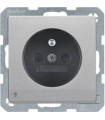 Штепсельная розетка SCHUKO Berker Q.1/Q.3, алюминий с эффектом бархата 41436084