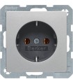 Штепсельная розетка SCHUKO Berker Q.1/Q.3, алюминий с эффектом бархата 47436084