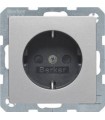 Штепсельная розетка SCHUKO, с защитой от детей Berker Q.1/Q.3, алюминий с эффектом бархата 41236084