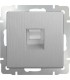 Телефонная розетка RJ-11 Werkel, серебряный рифленый WL09-RJ-11