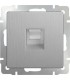 Розетка Ethernet RJ-45 Werkel, серебряный рифленый WL09-RJ-45