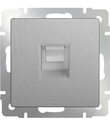 Розетка Ethernet RJ-45 Werkel, серебряный рифленый WL09-RJ-45