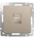 Телефонная розетка RJ-11 Werkel, шампань рифленый WL10-RJ-11