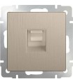 Телефонная розетка RJ-11 Werkel, шампань рифленый WL10-RJ-11