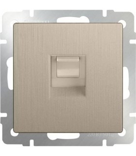 Розетка Ethernet RJ-45 Werkel, шампань рифленый WL10-RJ-45