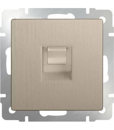 Розетка Ethernet RJ-45 Werkel, шампань рифленый WL10-RJ-45