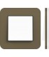 Одноклавишный выключатель в сборе GIRA Е3, дымчатый/белый глянцевый 0211416