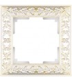 Рамка на 1 пост Werkel Antik, белое золото WL07-Frame-01WG