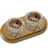 Розетка двойная с рамкой в сборе Fontini Garby, фарфор Reggia, рамка бук 30202152/30802212