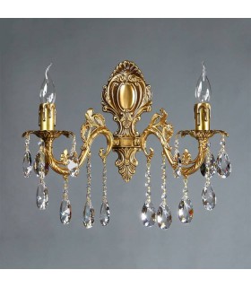 Бра AMBIENTE by BRIZZI серия GRANADA, 2118/2 AB Tear drop, матовая бронза 2118/2 AB Tear drop