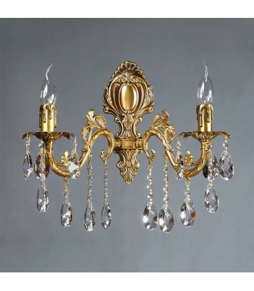 Бра AMBIENTE by BRIZZI серия GRANADA, 2118/2 AB Tear drop, матовая бронза 2118/2 AB Tear drop
