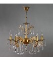 Люстра AMBIENTE by BRIZZI серия GRANADA, 2118/5 AB Leaf Crystal, матовая бронза 2118/5 AB Leaf Crystal