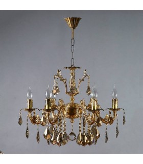 Люстра AMBIENTE by BRIZZI серия GRANADA, 2118/6 AB Tear drop, матовая бронза 2118/6 AB Tear drop