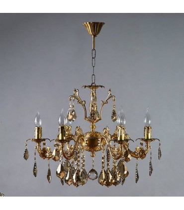 Люстра AMBIENTE by BRIZZI серия GRANADA, 2118/6 AB Tear drop, матовая бронза 2118/6 AB Tear drop