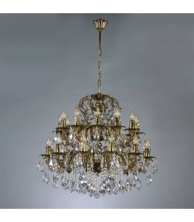 Люстра AMBIENTE by BRIZZI серия GRANADA, 2118/12+12 PB Tear drop, блестящая бронза 2118/12+12 PB Tear Drop