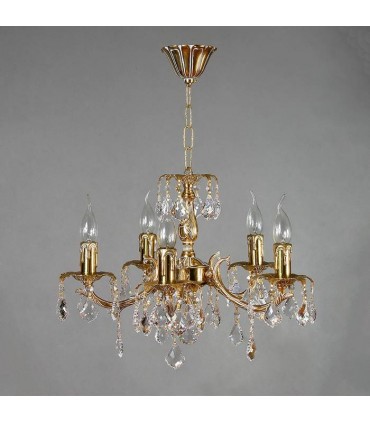Люстра AMBIENTE by BRIZZI серия BENISA, 2226/5 WP Tear Drop, белая патина 2226/5 WP Tear Drop