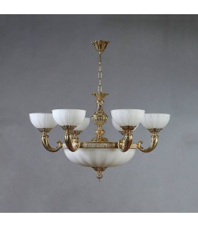 Люстра AMBIENTE by BRIZZI серия LUGO, 8539/6 WP, белая патина 8539/6 WP