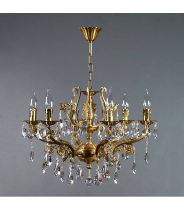 Люстра AMBIENTE by BRIZZI серия FERRO, 8828/6 AB Tear Drop, матовая бронза 8828/6 AB Tear Drop