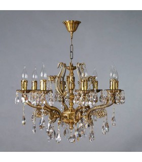 Люстра AMBIENTE by BRIZZI серия FERRO, 8828/8 AB Tear Drop, матовая бронза 8828/8 AB Tear Drop