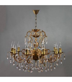 Люстра AMBIENTE by BRIZZI серия ALICANTE, 8888/10 AB Tear drop, матовая бронза 8888/10 AB Tear drop