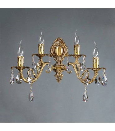 Бра AMBIENTE by BRIZZI серия ALICANTE, 8888/2+2 AB Tear drop, матовая бронза 8888/2+2 AB Tear drop