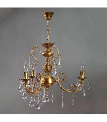 Люстра AMBIENTE by BRIZZI серия ALICANTE, 8888/3 AB Tear drop, матовая бронза 8888/3 AB Tear drop