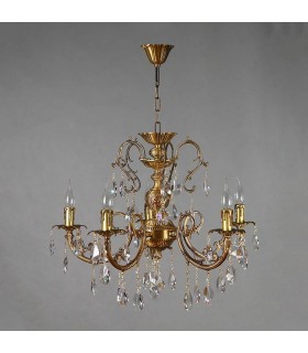 Люстра AMBIENTE by BRIZZI серия ALICANTE, 8888/5 AB Tear drop, матовая бронза 8888/5 AB Tear drop