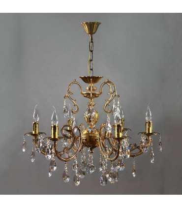 Люстра AMBIENTE by BRIZZI серия ALICANTE, 8888/6 AB Tear drop, матовая бронза 8888/6 AB Tear drop