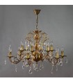 Люстра AMBIENTE by BRIZZI серия ALICANTE, 8888/6+6 AB Tear drop, матовая бронза 8888/6+6 AB Tear drop