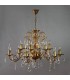 Люстра AMBIENTE by BRIZZI серия ALICANTE, 8888/6+6 AB Leaf Crystal, матовая бронза 8888/6+6 AB Leaf Crystal