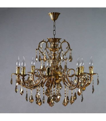 Люстра AMBIENTE by BRIZZI серия ALICANTE, 8888/8 AB Honey Leaf, матовая бронза 8888/8 AB Honey Leaf