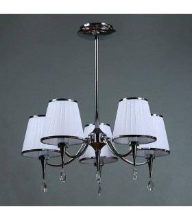 Люстра BRIZZI MODERN, MA 01625CA/005 C, хром/белый MA 01625CA/005 C