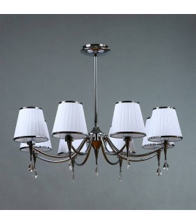 Люстра BRIZZI MODERN, MA 01625CA/008 C, хром/белый MA 01625CA/008 C