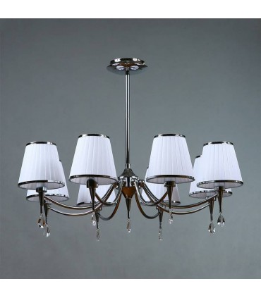 Люстра BRIZZI MODERN, MA 01625CA/008 C, хром/белый MA 01625CA/008 C